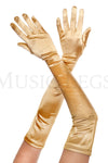 Extra long satin gloves