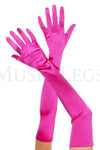 Extra long satin gloves