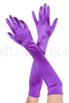 Extra long satin gloves