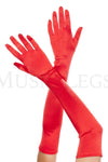 Extra long satin gloves