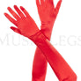 Extra long satin gloves
