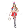 Rabbit Wonderland 5 Pc Short Sleeve Crop Multicolor Halloween Costume Size M/L