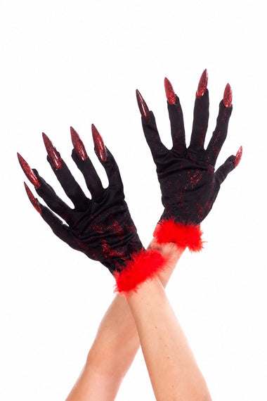 Devil gloves with nails