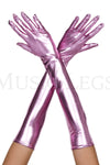 Extra long metallic gloves