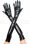Extra long metallic gloves
