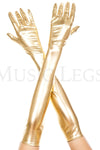 Extra long metallic gloves