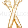 Extra long metallic gloves
