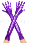 Extra long metallic gloves