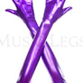 Extra long metallic gloves