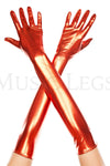 Extra long metallic gloves