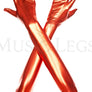 Extra long metallic gloves