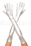 Extra long metallic gloves