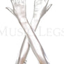Extra long metallic gloves