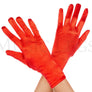 Wrist length satin gloves