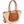 DIONA J FASHION TWO TEXTURED STRAW SATCHEL BAG COLOR BROWN