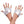 Short faux leather fingerless gloves