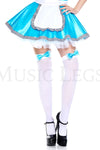 Satin bow with mesh thigh hi
