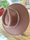 Structured wide brim panama hat in vegan felt