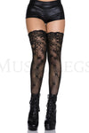 Leaf and lace thigh hi