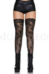 Leaf and lace thigh hi