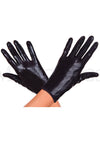 Wet look gloves