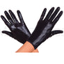 Wet look gloves