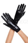 Wet look gloves