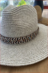 MULTI COLOR BRAIDED BAND PANAMA HAT