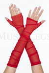Soft mesh fingerless gloves
