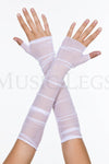 Soft mesh fingerless gloves