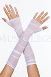 Soft mesh fingerless gloves
