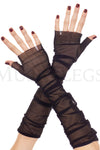 Soft mesh fingerless gloves