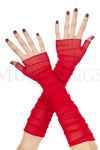 Soft mesh fingerless gloves