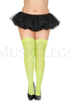 Plus size opaque thigh hi