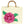 Diona J Women's Fashion Flower Wooden Top Handle Bag Fuchsia