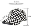 CHECKER PLAID PRINT CAP HAT