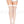 Plus size fishnet thigh hi with lace top