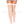 Backseam and lace top fishnet thigh hi