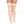 Backseam and lace top fishnet thigh hi