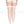 Plus size backseam and lace top fishnet thigh hi