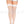 Plus size lace top fishnet thigh hi