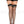 Plus size satin bow fishnet thigh hi