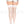 Plus size backseam fishnet thigh hi with lace top