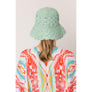 DIONA J STRAW BUCKET HAT ONE SIZE COLOR MINT GREEN