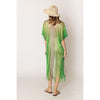 DIONA J TWO TONE LUREX KIMONO CARDIGAN ONE SIZE COLOR GREEN