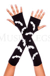 Bat printed arm warmers