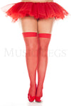 Plus size spandex fishnet thigh hi