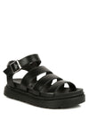 Belcher Faux Leather Buckle Detail Sandals