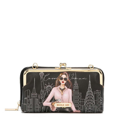 NICOLE LEE SIGNATURE KISS LOCK CROSSBODY WALLET