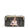 NICOLE LEE SIGNATURE KISS LOCK CROSSBODY WALLET